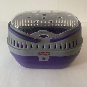 Living World 60887 Pet Carrier, Purple/Grey Small
